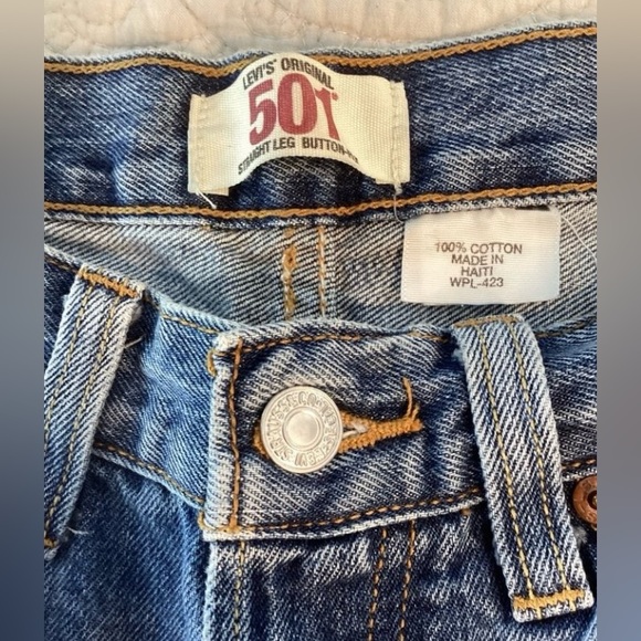 Reposhing Levi's 501 Button Fly Straight Leg Jeans* Size 29x30 * Blue * EUC - Picture 5 of 10